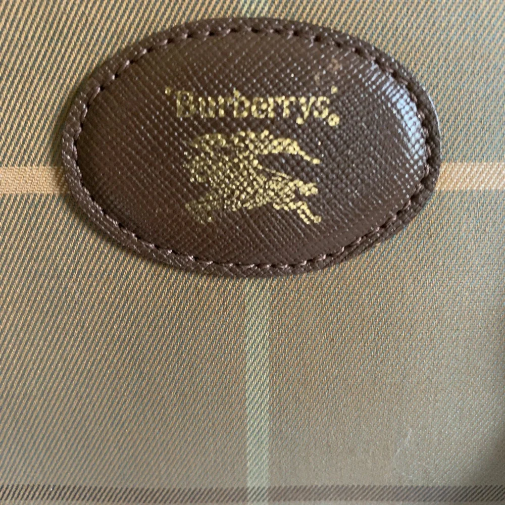 Burberrys vintage nova check canvas handbag with COA